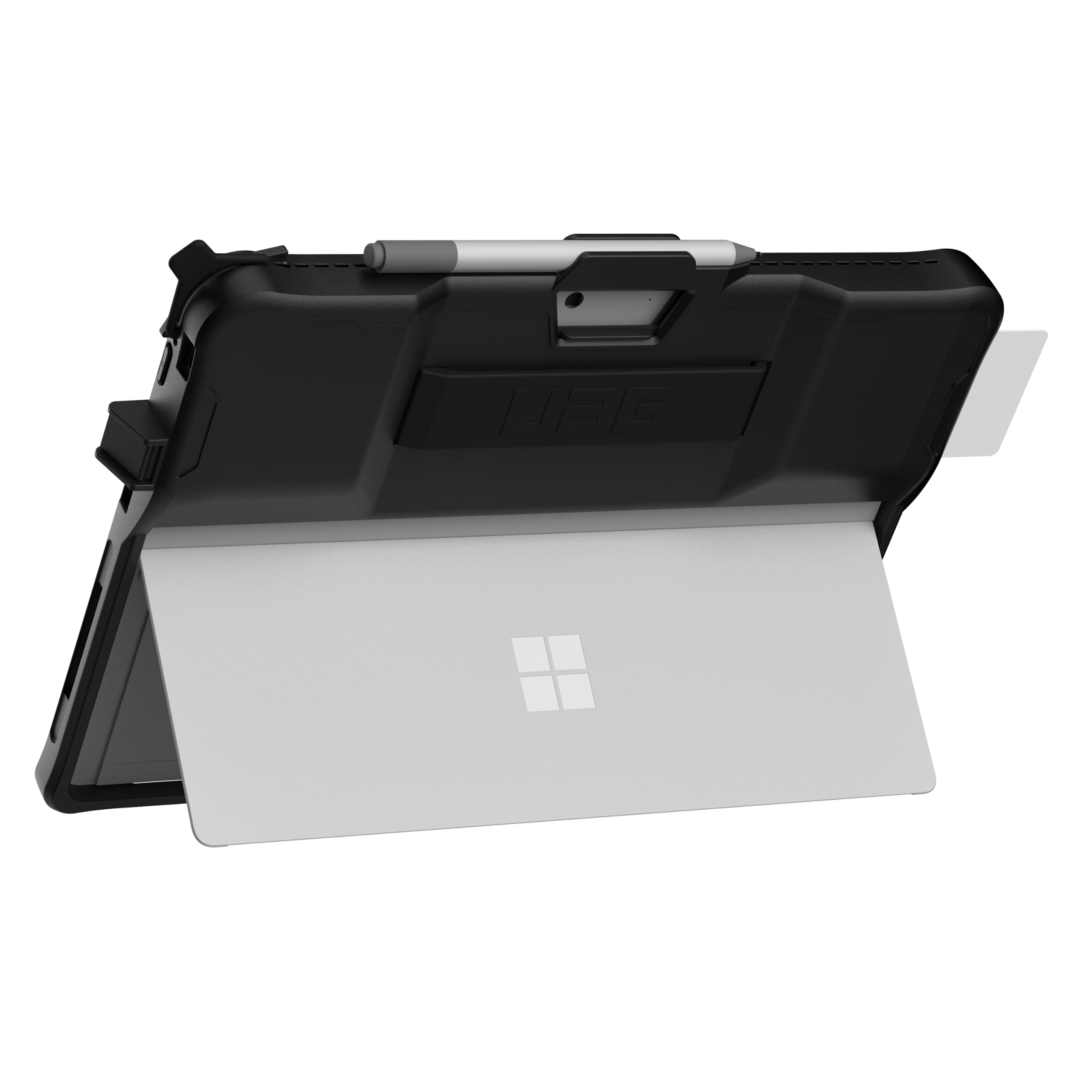 UAG Designed for Microsoft Surface Pro 8 Case Scout Black, Integrated Smart Card Reader CAC TAA Compliant DOD Military w/Pen Holder & Hand Strap Rugged Protective Cover by URBAN ARMOR GEAR - Image 4