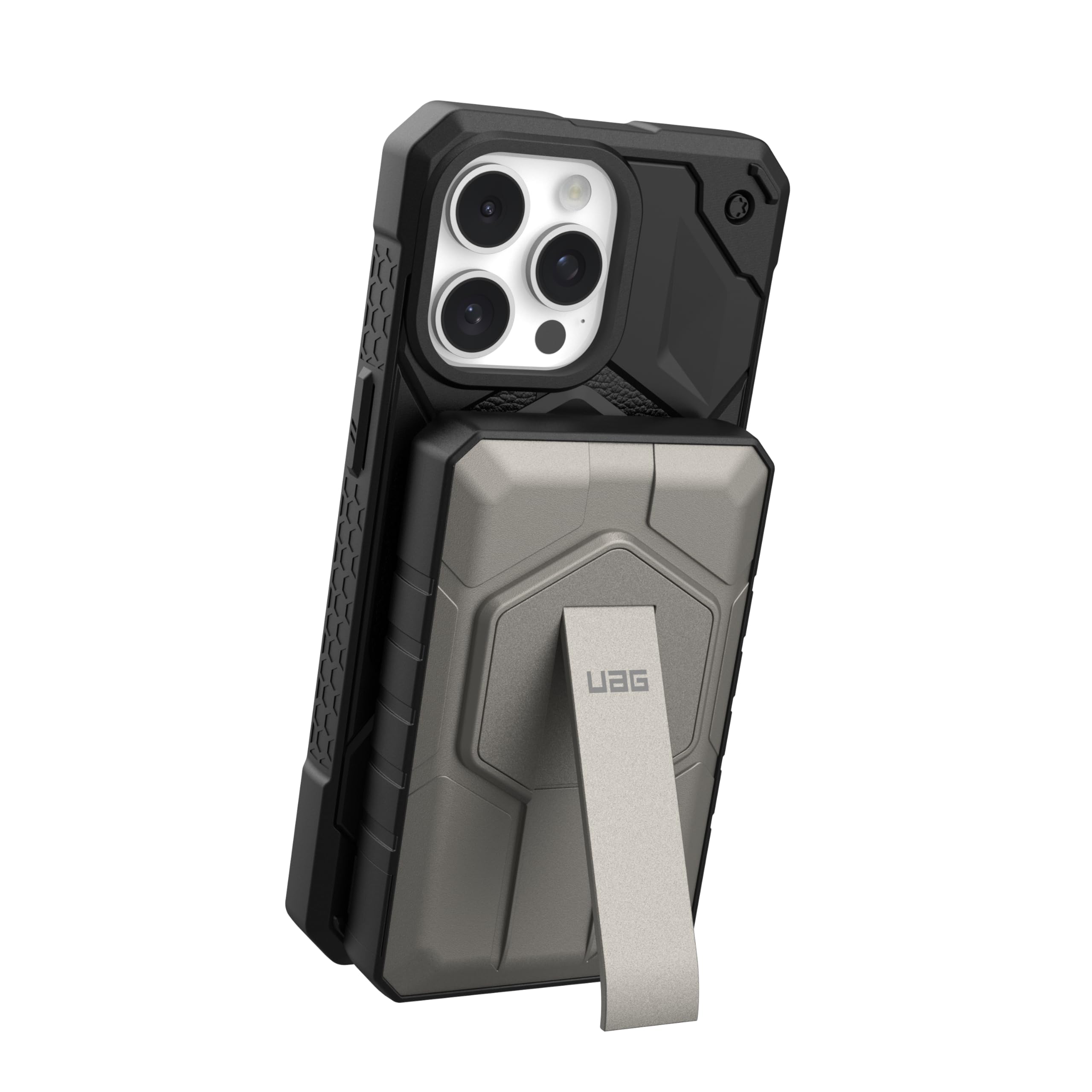 URBAN ARMOR GEAR UAG 10000mAh Power Bank SRGE 20W 2-Port USB-C USB Magnetic Wireless Portable Charger Fast Charging Battery Pack w/Kickstand Compatible with iPhone 17, Galaxy S26, Black/Titanium - Image 4