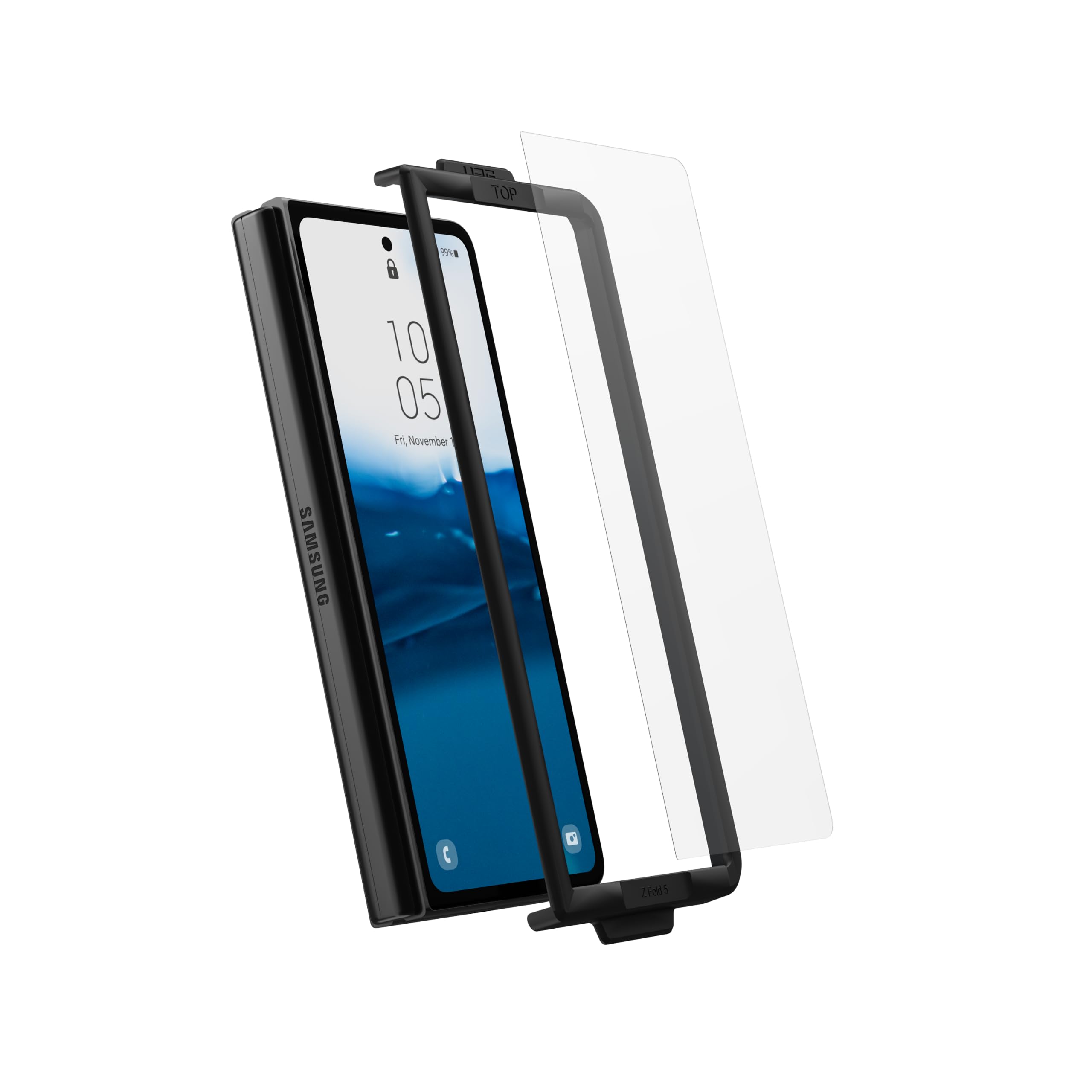 URBAN ARMOR GEAR UAG Glass Shield Screen Protector Compatible with Samsung Galaxy Z Fold 5 2023, Premium 9H Strengthened Tempered Glass Ultra-Clear HD Anti-Fingerprint Anti-Glare - Image 7