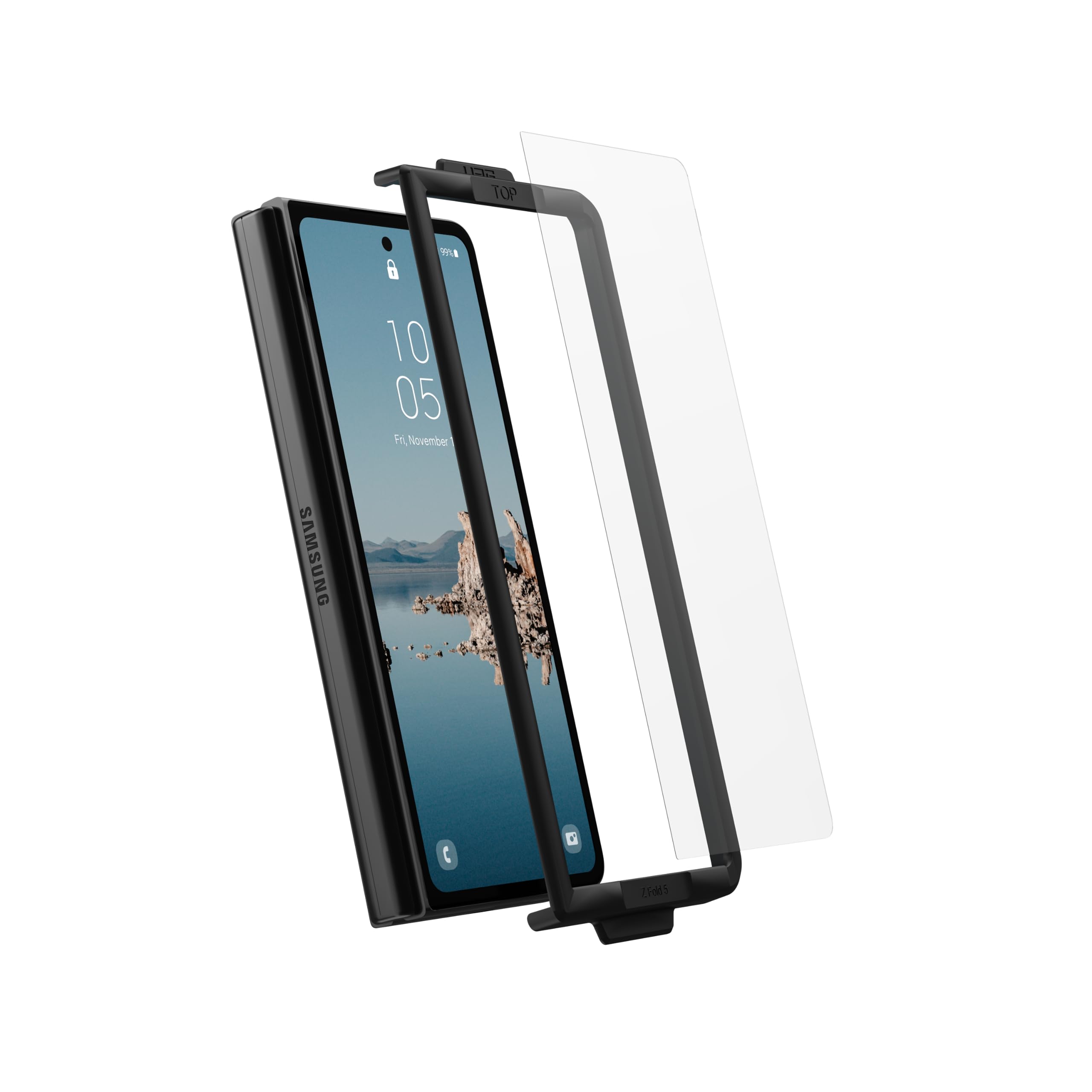 URBAN ARMOR GEAR UAG Glass Shield Plus Screen Protector Compatible with Samsung Galaxy Z Fold 5 2023, Premium 9H Strengthened Tempered Glass Ultra-Clear HD Anti-Fingerprint Antimicrobial Anti-Glare - Image 7