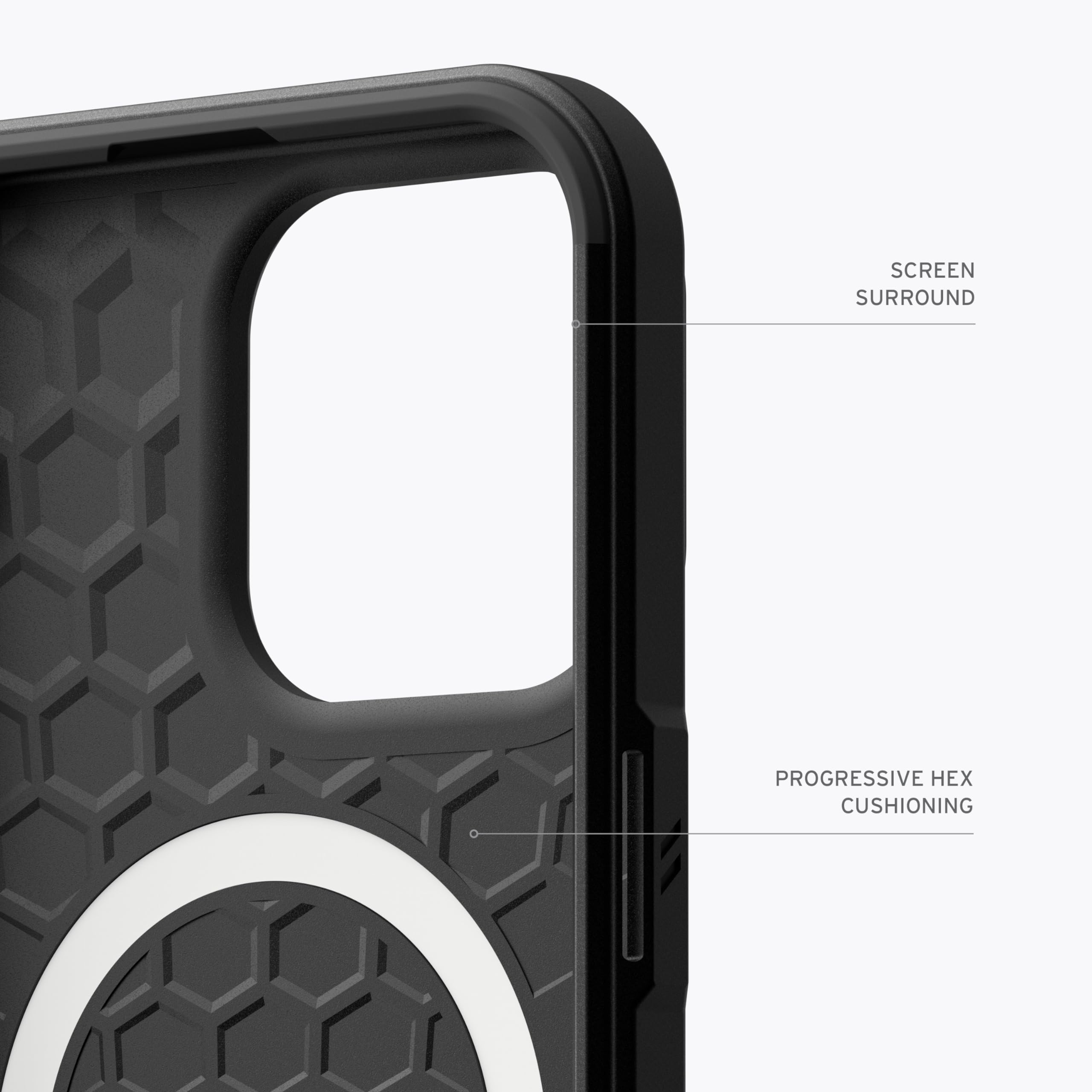 URBAN ARMOR GEAR UAG Case [Updated Version] Compatible with iPhone 15 Pro Case 6.1" Civilian Black Built-in Magnet Compatible with MagSafe Charging Rugged Mil-Grade Dropproof Protective Cover - Image 5