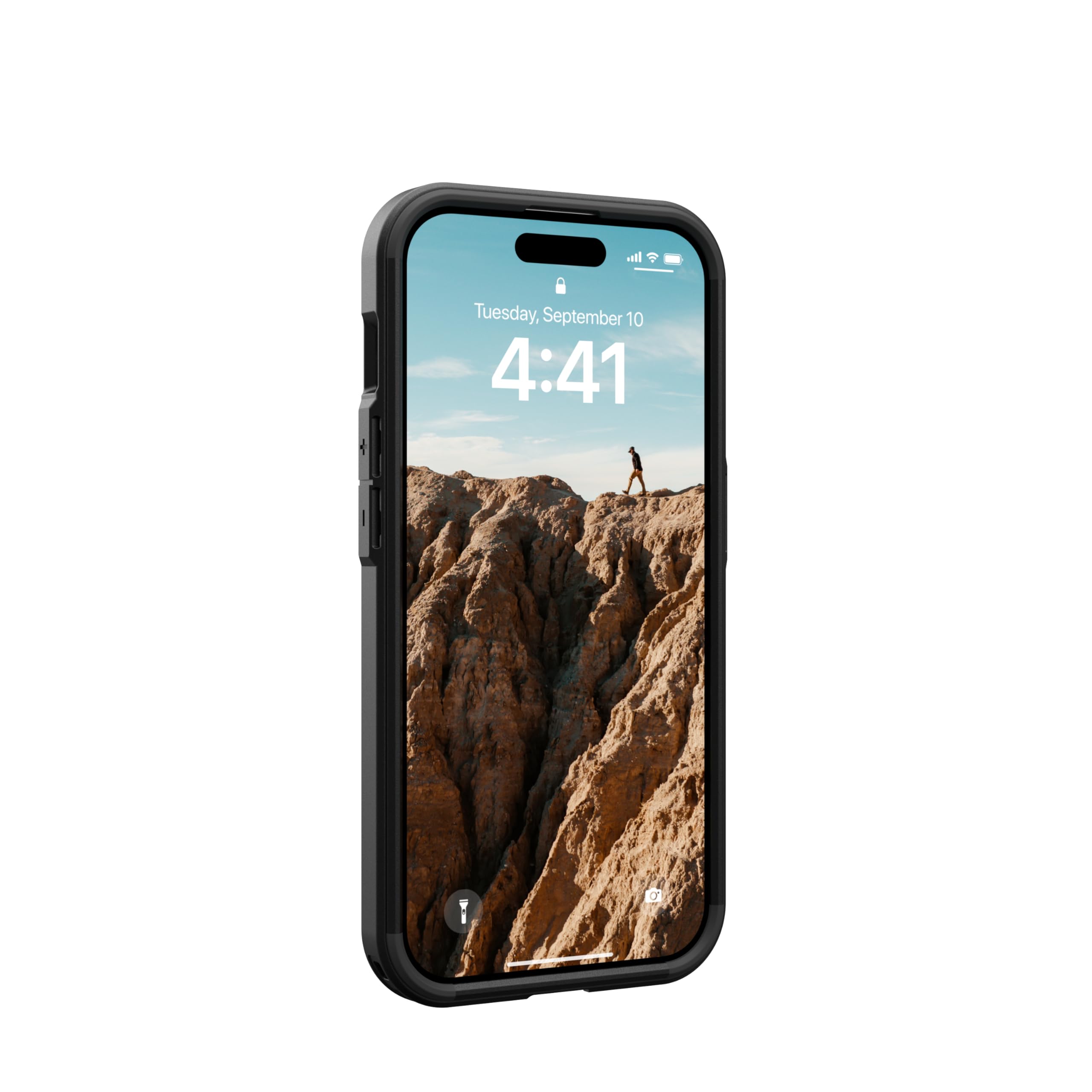 URBAN ARMOR GEAR UAG Case [Updated Version] Compatible with iPhone 15 Pro Case 6.1" Civilian Black Built-in Magnet Compatible with MagSafe Charging Rugged Mil-Grade Dropproof Protective Cover - Image 8