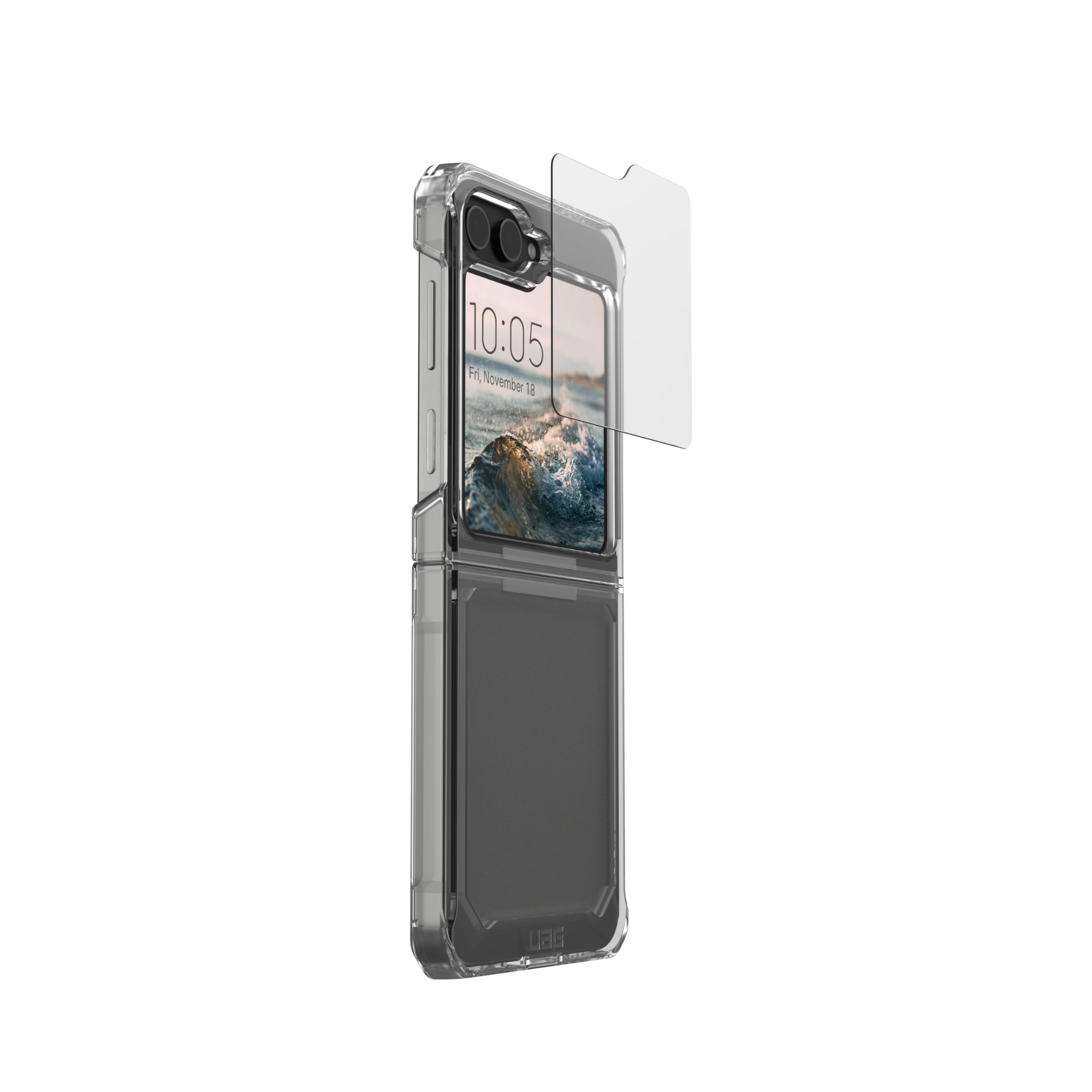 URBAN ARMOR GEAR UAG Compatible with Samsung Galaxy Z Flip 7 FE/Z Flip 6 Glass Shield Screen Protector Clear, Ultra Clear HD Anti-Fingerprint Scratch Resistant Bubble Free Tempered Glass - Image 4