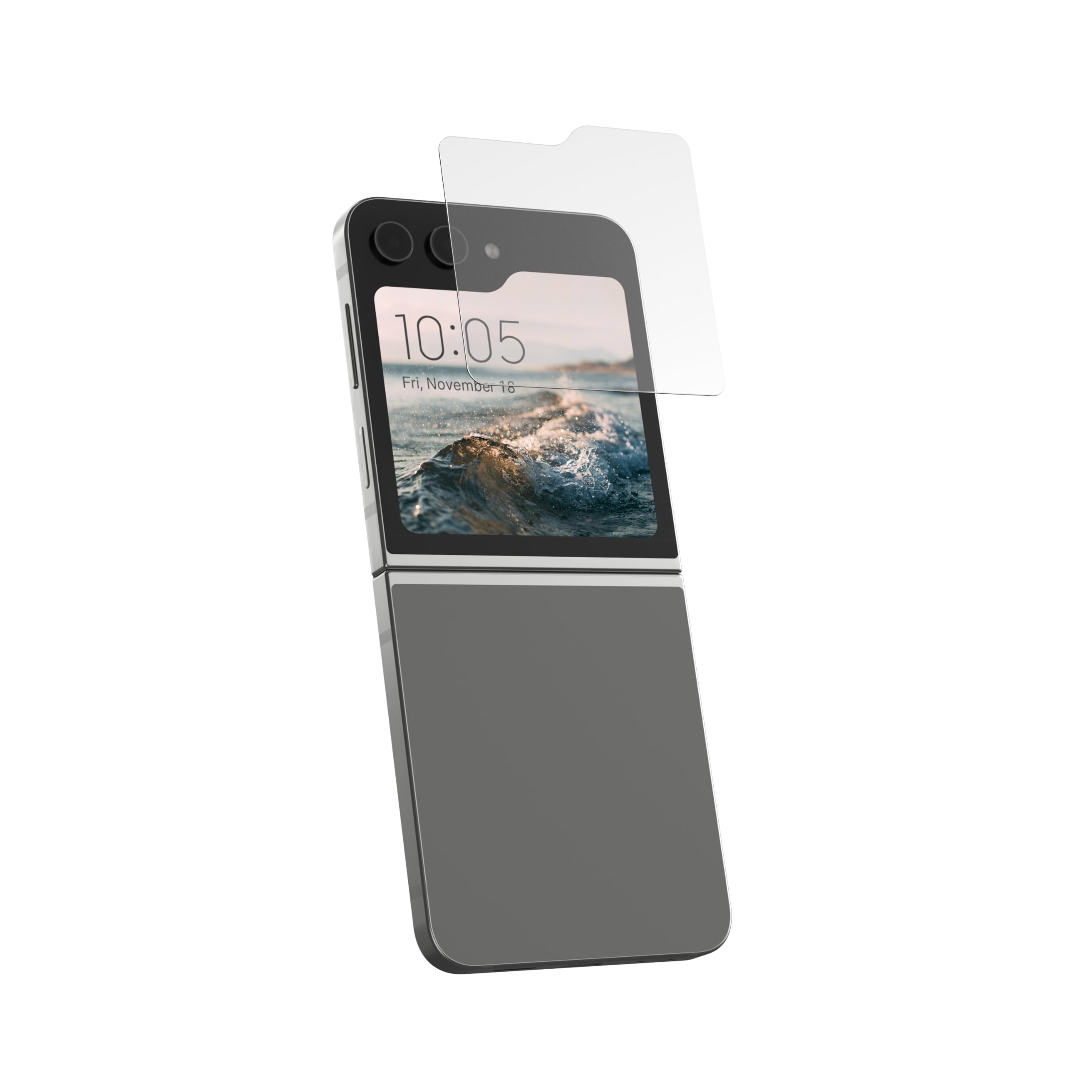 URBAN ARMOR GEAR UAG Compatible with Samsung Galaxy Z Flip 7 FE/Z Flip 6 Glass Shield Screen Protector Clear, Ultra Clear HD Anti-Fingerprint Scratch Resistant Bubble Free Tempered Glass - Image 6