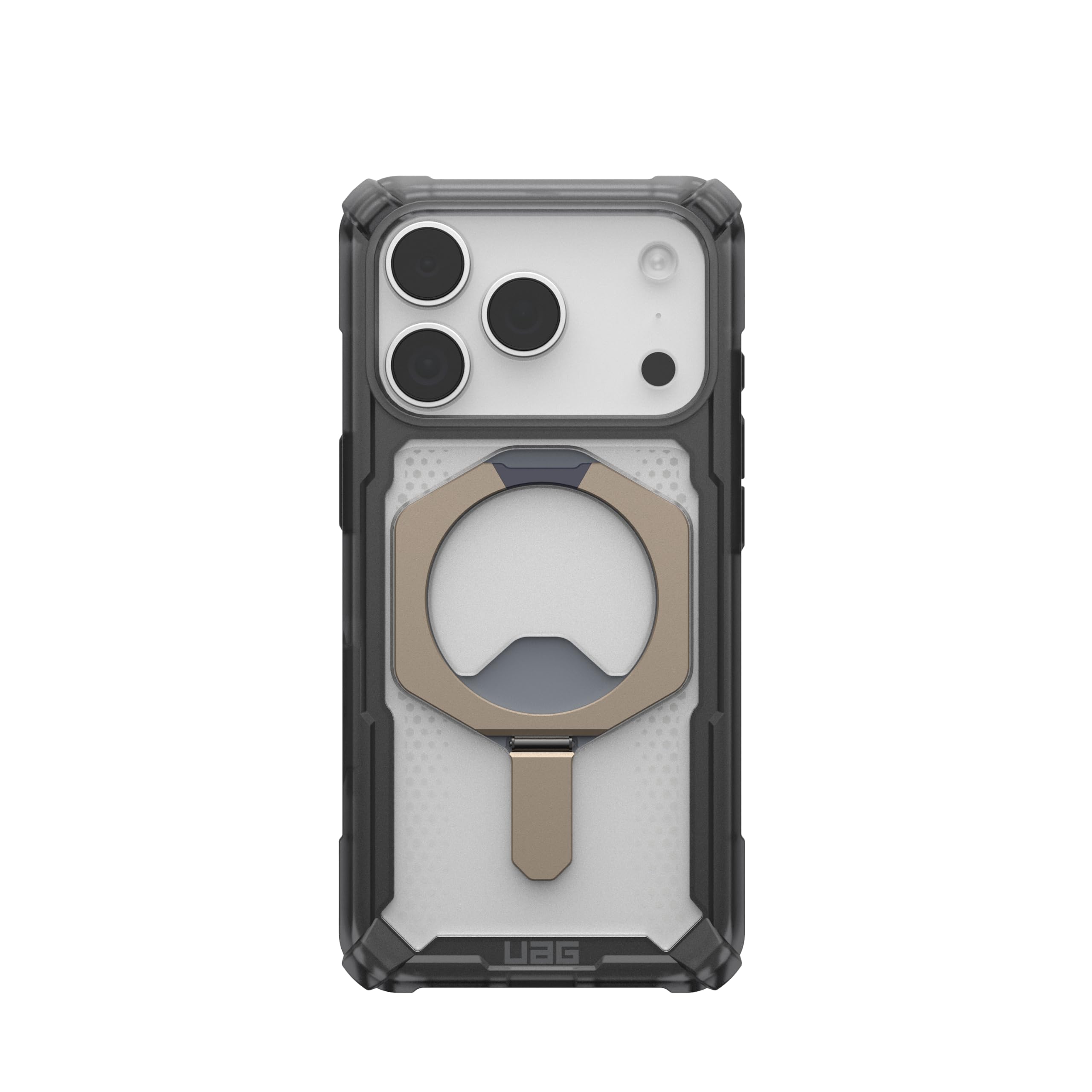 URBAN ARMOR GEAR UAG Designed for iPhone 17 Pro Case with Kickstand Plasma XTE - Compatible with MagSafe Transparent Military Grade Protective Cover, Ash/Titanium - Image 6