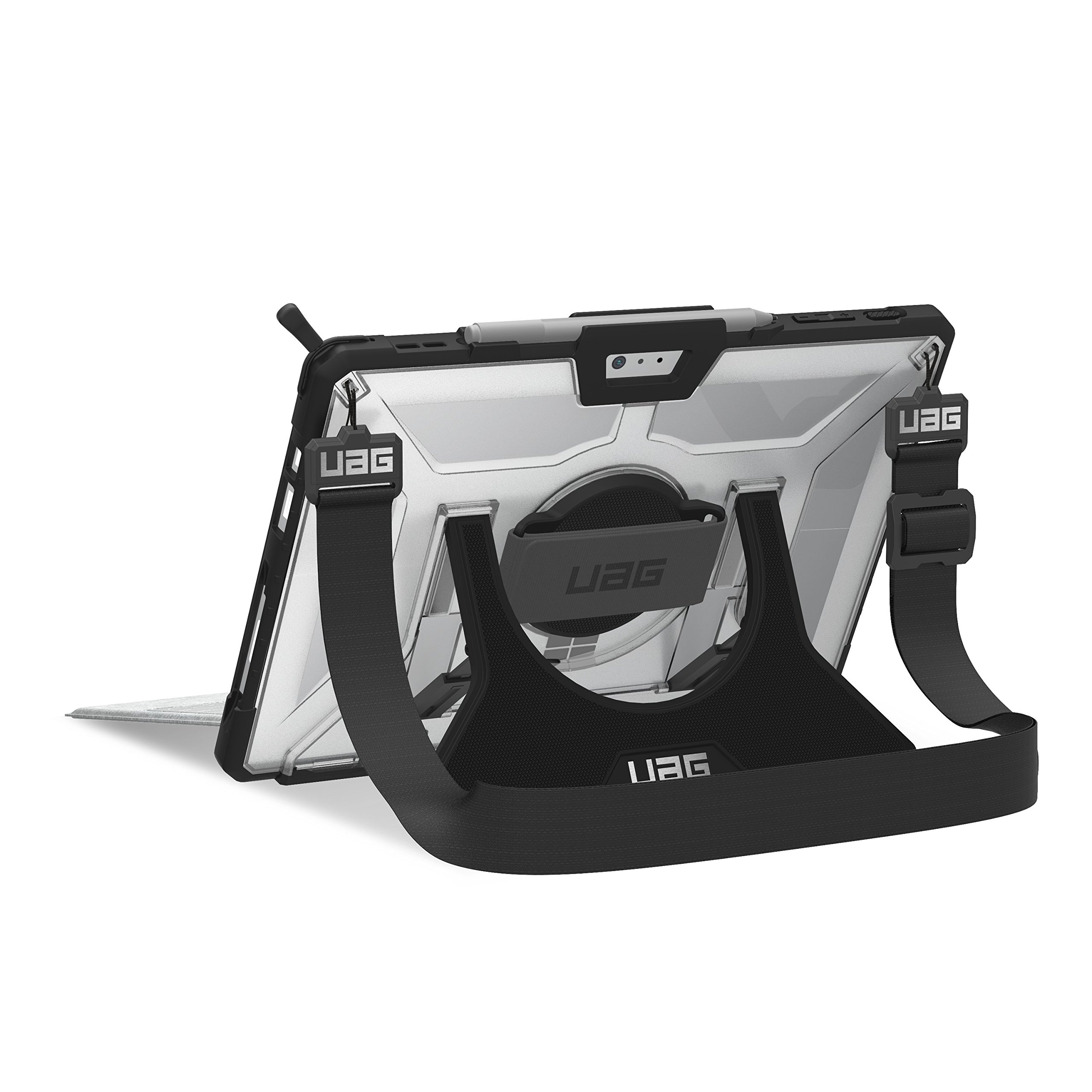 URBAN ARMOR GEAR UAG Designed for Microsoft Surface Pro 7 Plus/Pro 7/Pro 6 Case Plasma - Built-in Hand Strap & Shoulder Strap Rugged Military Graded Protective Cover, Ice - Image 9