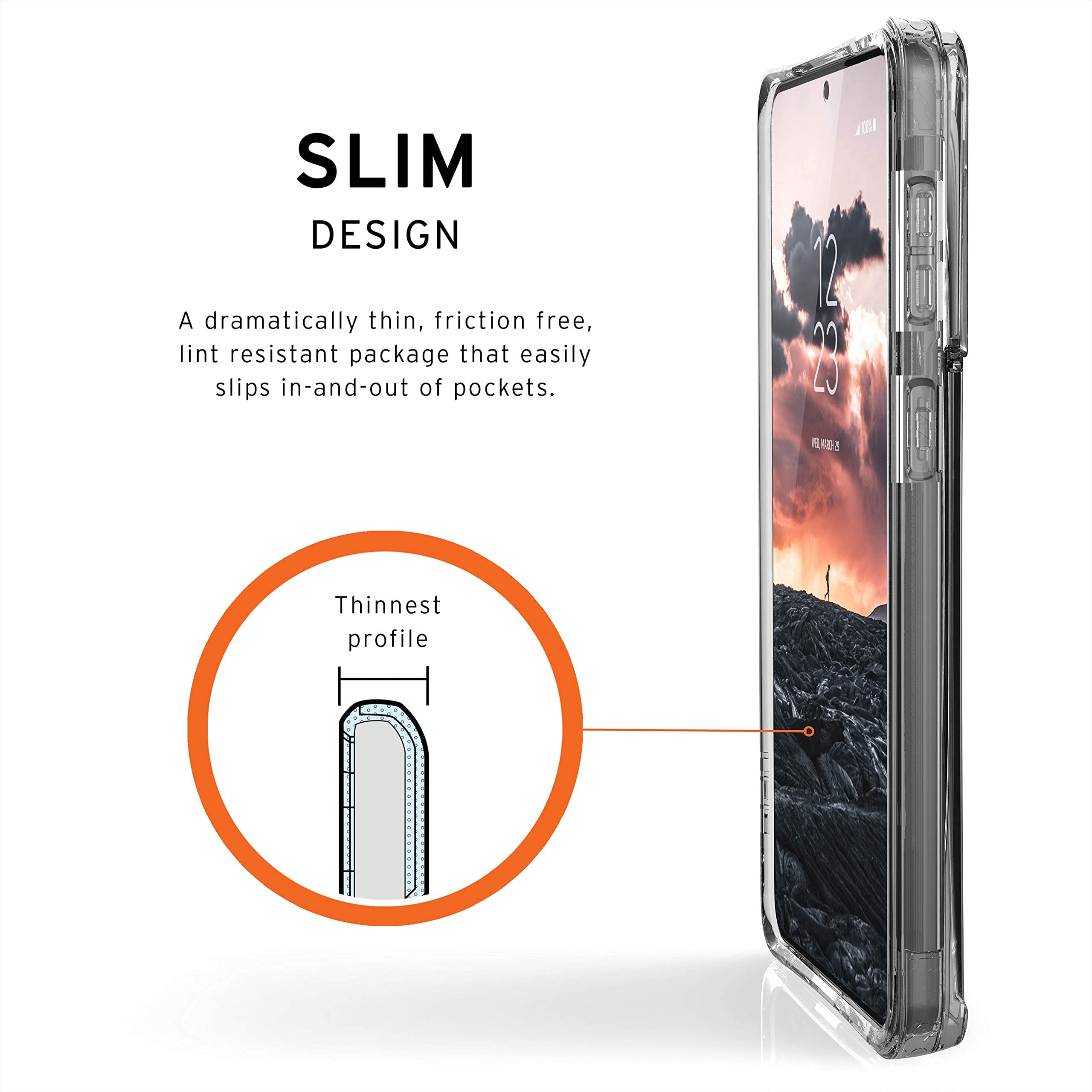 URBAN ARMOR GEAR UAG Designed for Samsung Galaxy S21 Plus Case Clear Ice Rugged Lightweight Slim Shockproof Transparent Plyo Protective Cover, [6.7 inch Screen] - Image 5