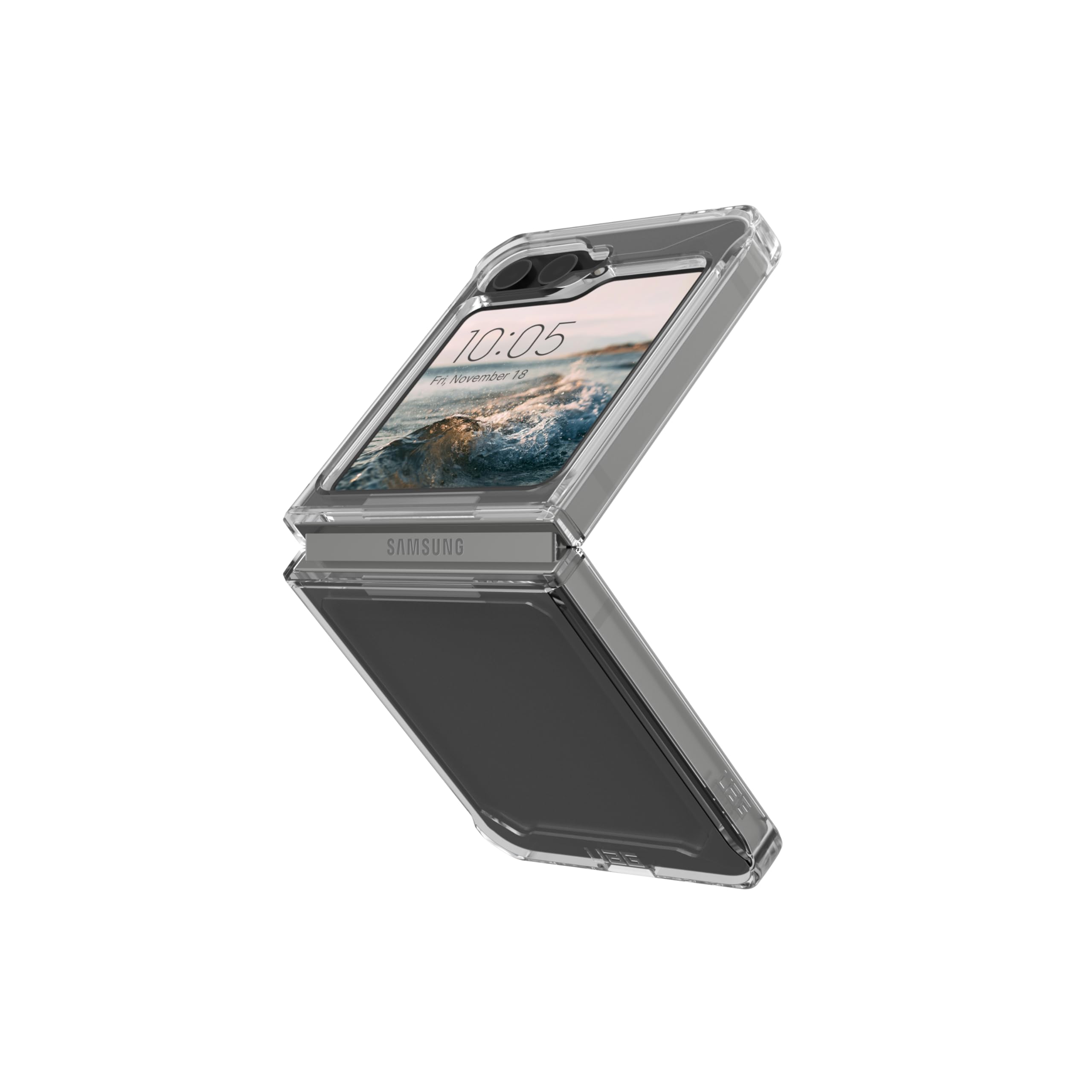 URBAN ARMOR GEAR UAG Designed for Samsung Galaxy Z Flip 7 FE/Flip 6 Case Plyo Ice, Rugged Anti-Yellowing Transparent Clear Military Grade Dropproof Slim Protective Cover - Image 7