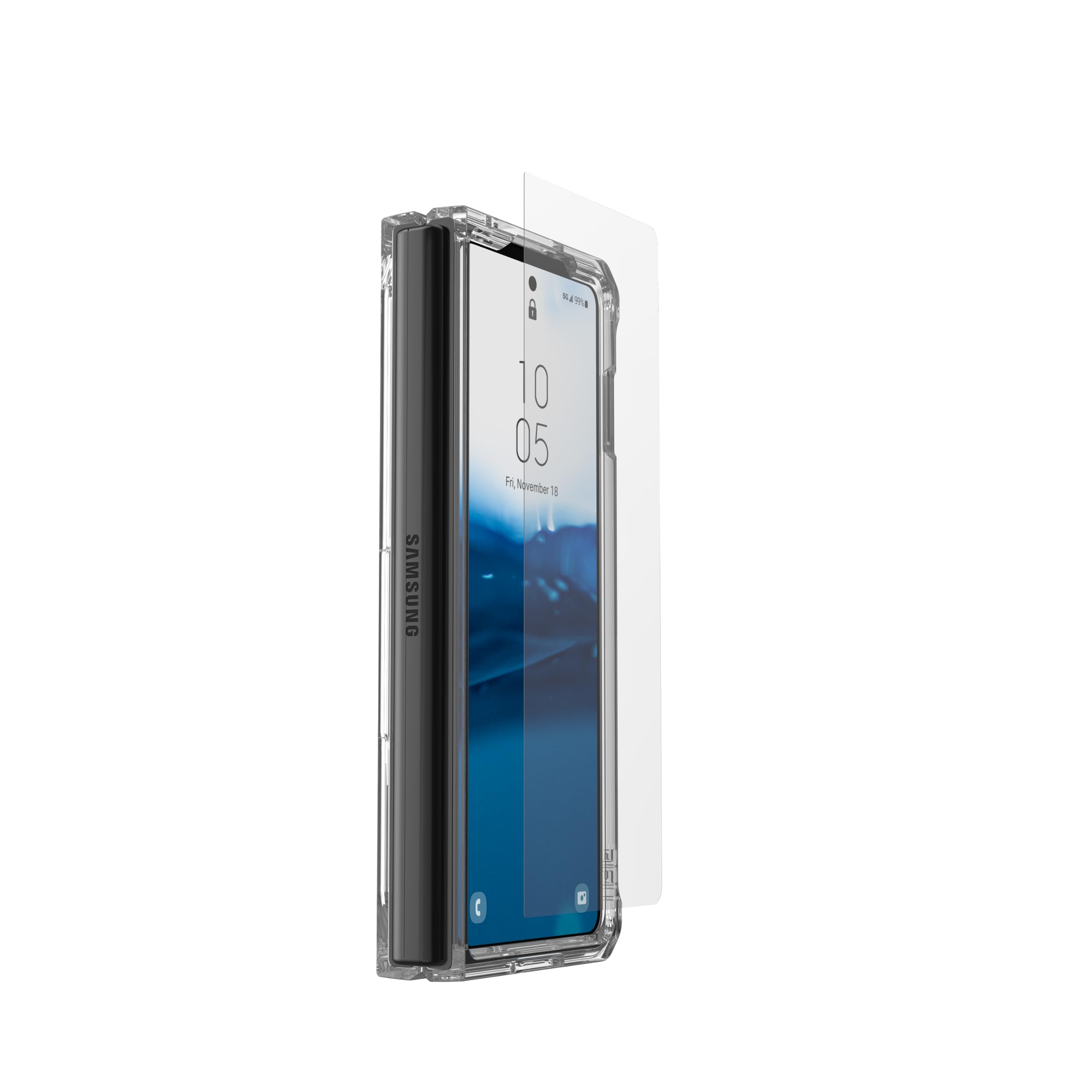 URBAN ARMOR GEAR UAG Glass Shield Screen Protector Compatible with Samsung Galaxy Z Fold 5 2023, Premium 9H Strengthened Tempered Glass Ultra-Clear HD Anti-Fingerprint Anti-Glare - Image 4
