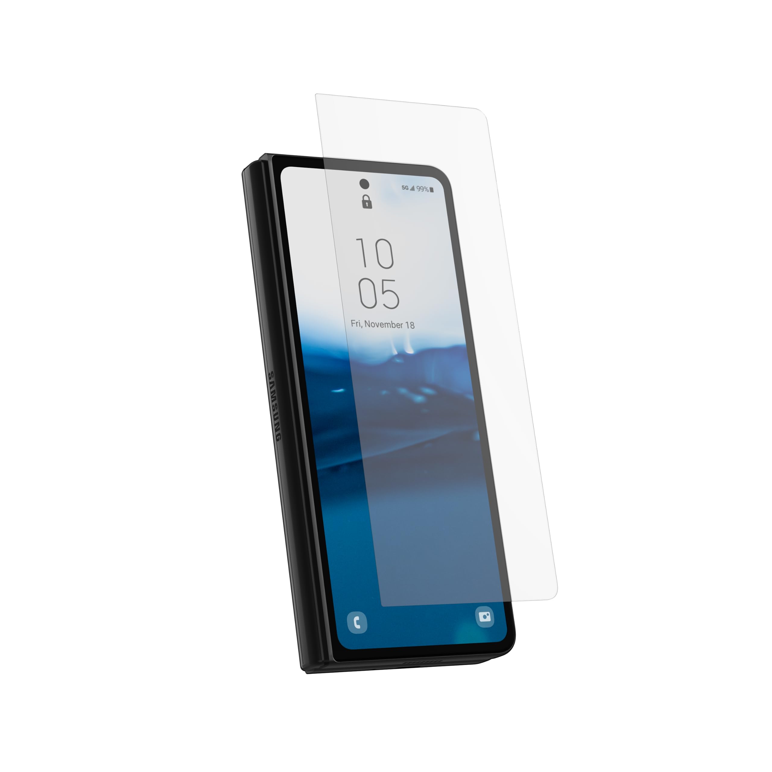 URBAN ARMOR GEAR UAG Glass Shield Screen Protector Compatible with Samsung Galaxy Z Fold 5 2023, Premium 9H Strengthened Tempered Glass Ultra-Clear HD Anti-Fingerprint Anti-Glare - Image 6