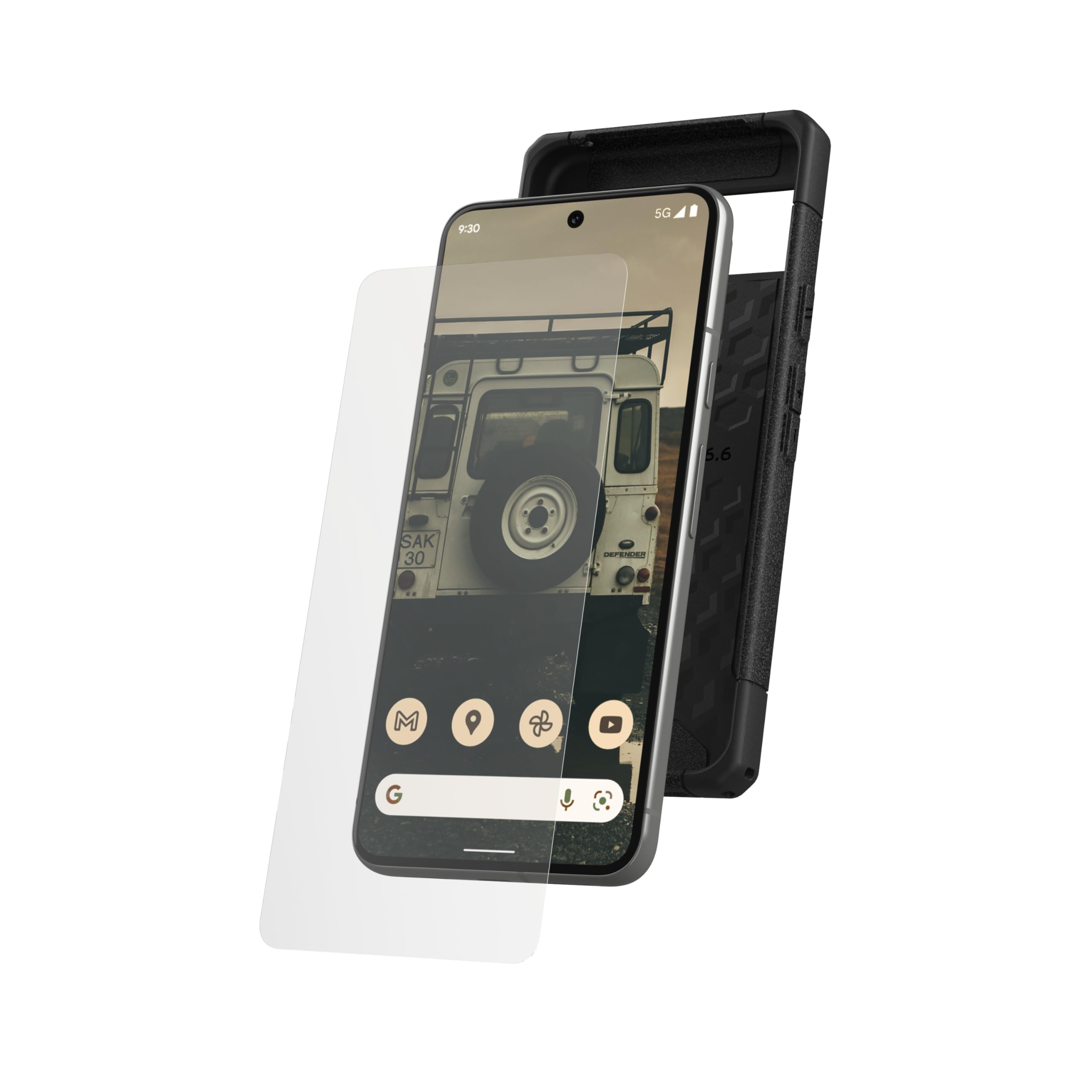 URBAN ARMOR GEAR UAG Made for Google Pixel 8 Glass Shield Plus Screen Protector Clear/Black, Premium Double 9H Strengthened Tempered Glass Ultra Clear HD Anti-Glare Anti-Fingerprint Antimicrobial - Image 5