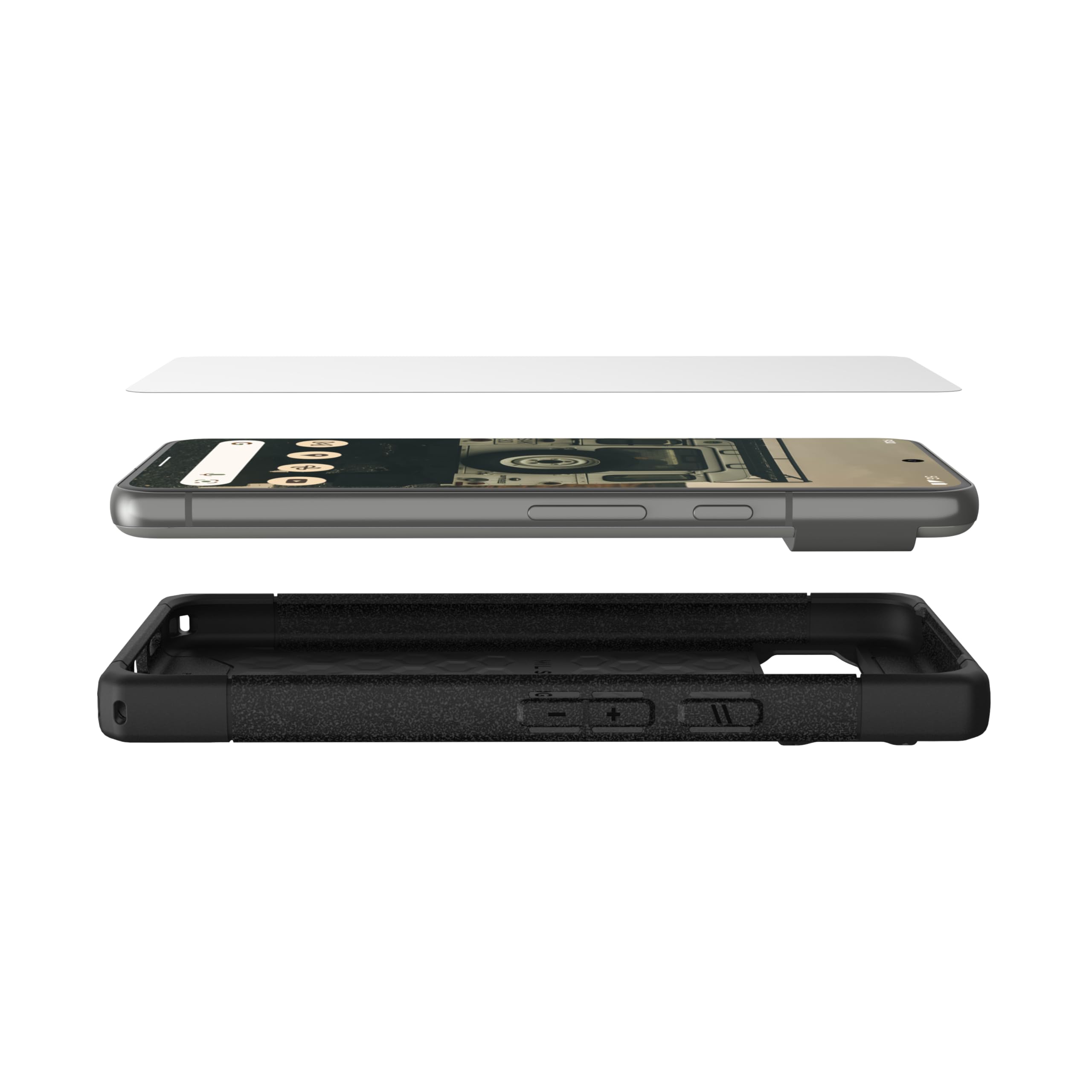 URBAN ARMOR GEAR UAG Made for Google Pixel 8 Glass Shield Plus Screen Protector Clear/Black, Premium Double 9H Strengthened Tempered Glass Ultra Clear HD Anti-Glare Anti-Fingerprint Antimicrobial - Image 6