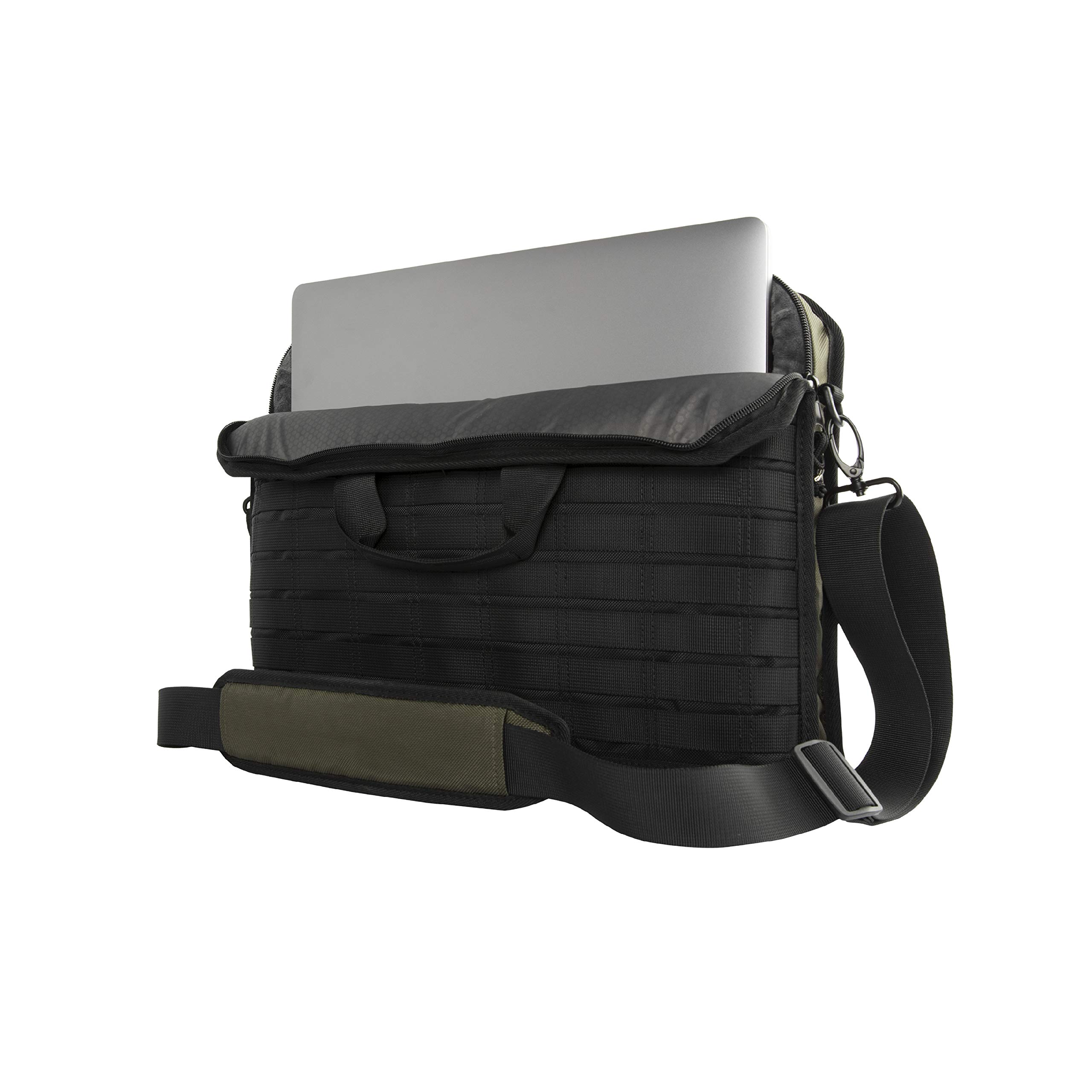 URBAN ARMOR GEAR UAG Tactical 14-inch Slim Brief, fits Most Devices up to 13-inch to 14-inch, Rugged Protective Slim Secure Laptop Tablet Carrying Bag with Shoulder Strap, Olive - Image 7